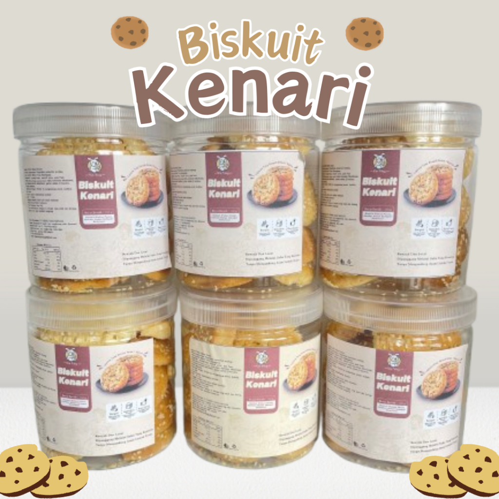 

Kue Kering Biskuit Kenari Cookies Manis Enak Sehat Toping Wijen Kemasan Toples 230 Gr