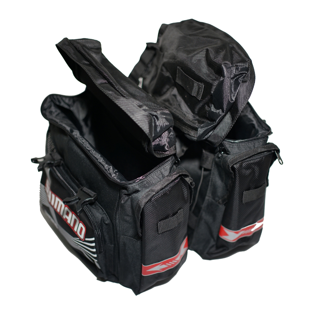 Tas Pannier / Tas Bagasi / Tas Touring / Tas Travel + Selempang - Double Kiri Kanan - Print SHIMANO