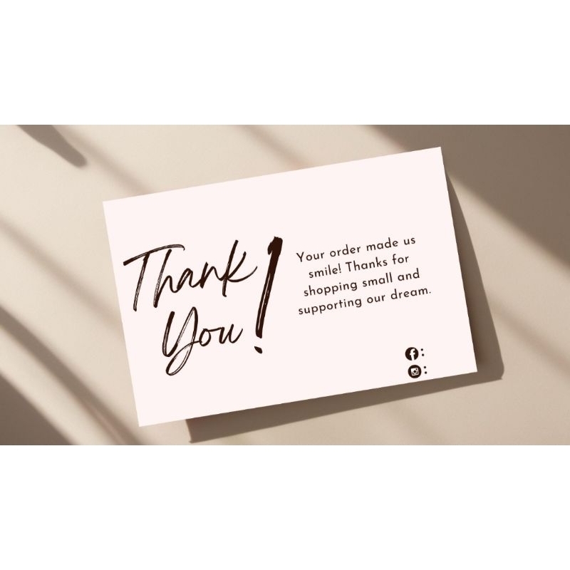 

THANK YOU CARD FOR SMALL BUSSINESS