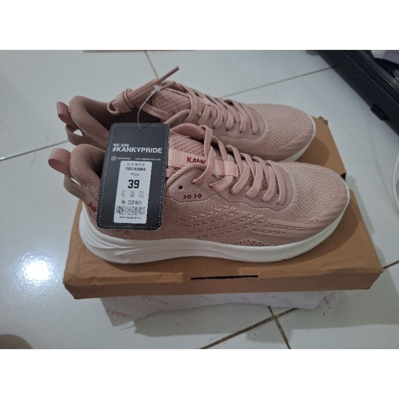 (NEW) sepatu Kanky Yuga Ikebana - peach uk 39