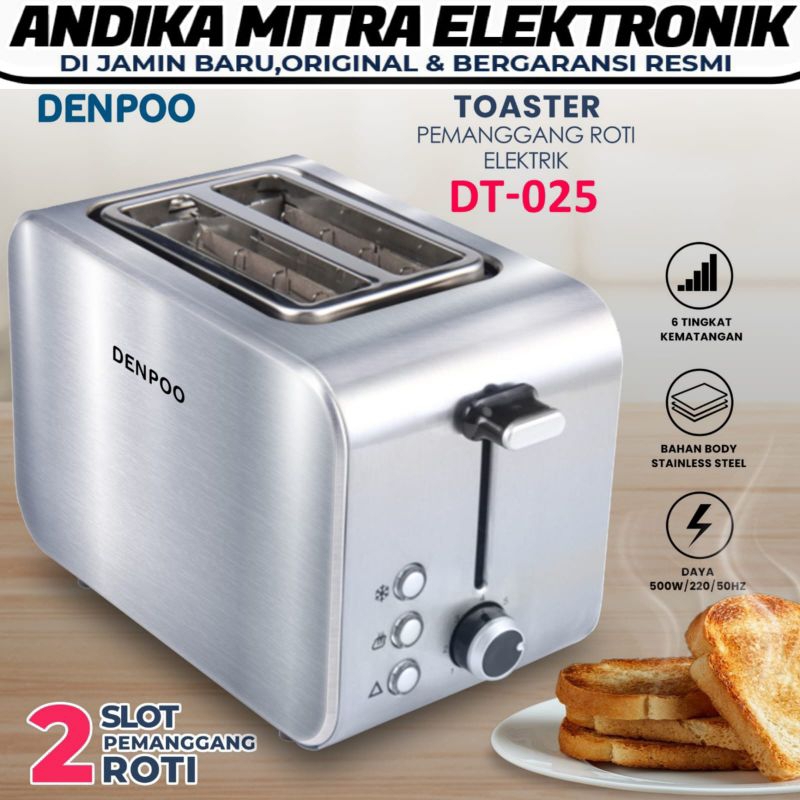 Denpoo Oven Toaster Pemanggang Roti Elektrik DT 025 D