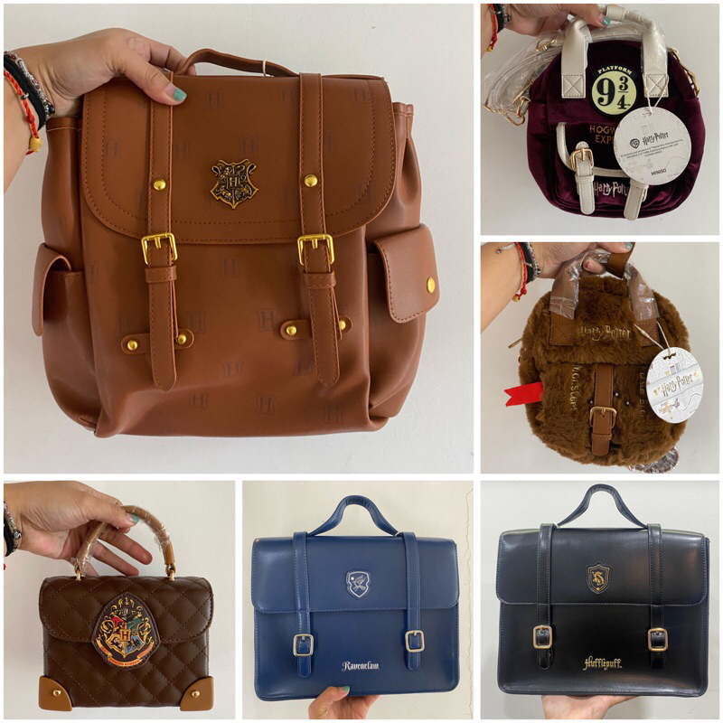 (CUCI GUDANG) Rare Miniso x Harry potter Backpack Hufflepuff / Slingbag platform 9 3/4 / Slingbag mo