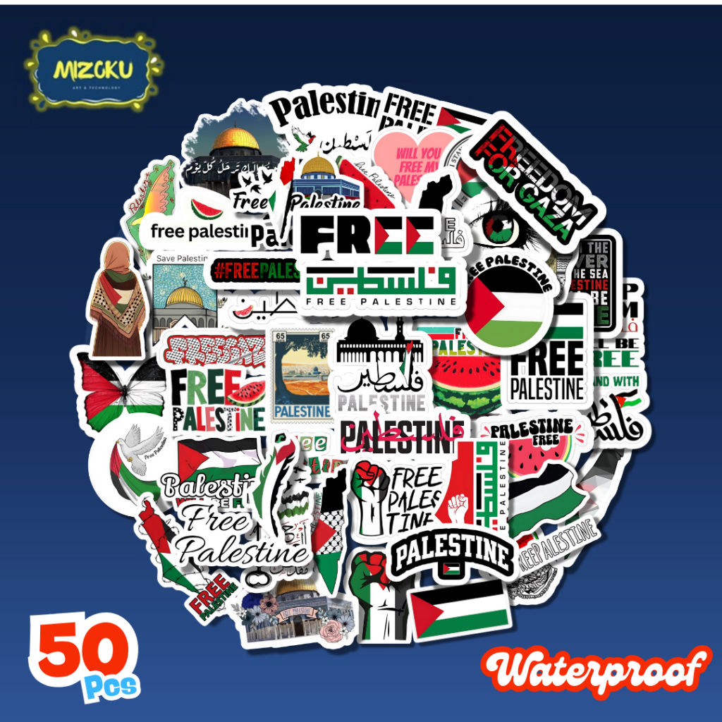 

STICKER PACK ANTI AIR FREE PALESTINE UNTUK SCRAPBOOK | TUMBLER | HP | LAPTOP | KOPER | HELM | MOTOR | WATERPROOF