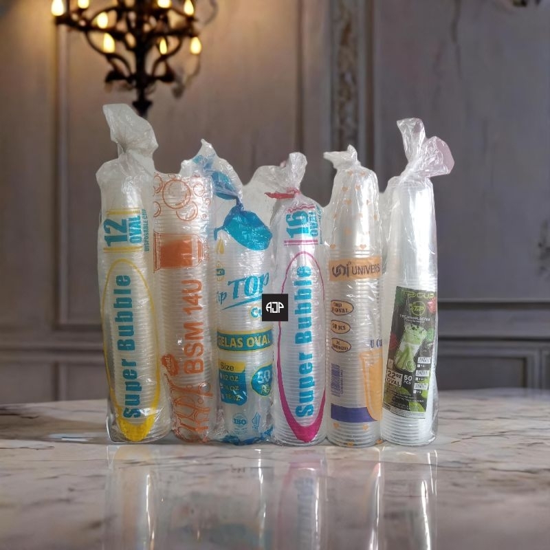 CUP OVAL Ukuran 12, 14, 16, 18, 22 oz | 1 Dus