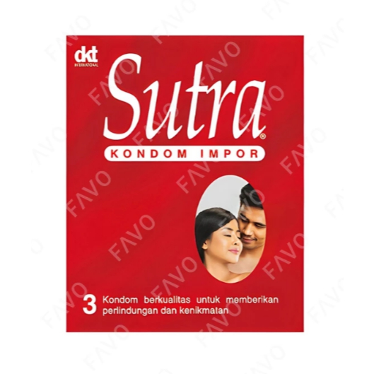 Kondom Sutra Merah isi 3 Pcs/ Kondom Tipis Sutra / Kondom Sutra Impor