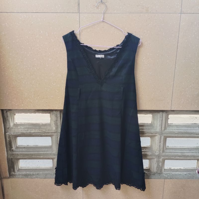 axes femme tartan green dress kawaii