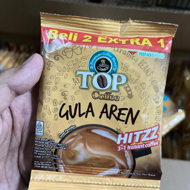 

Top Coffee Gula Aren Tubruk 27gr × 15 Sachet