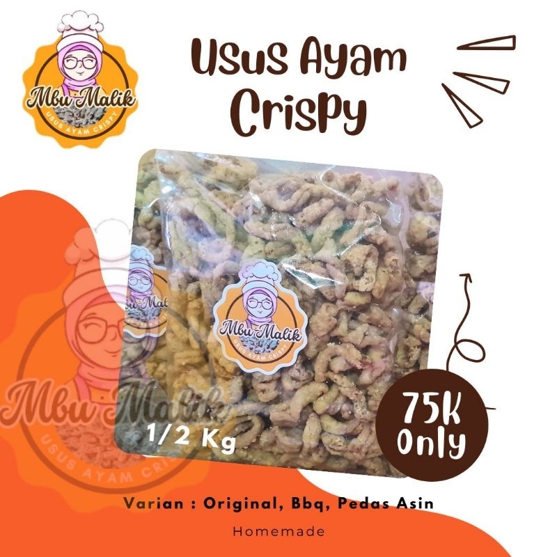 

Usus Ayam Crispy by Mbu Malik 1/2 kg