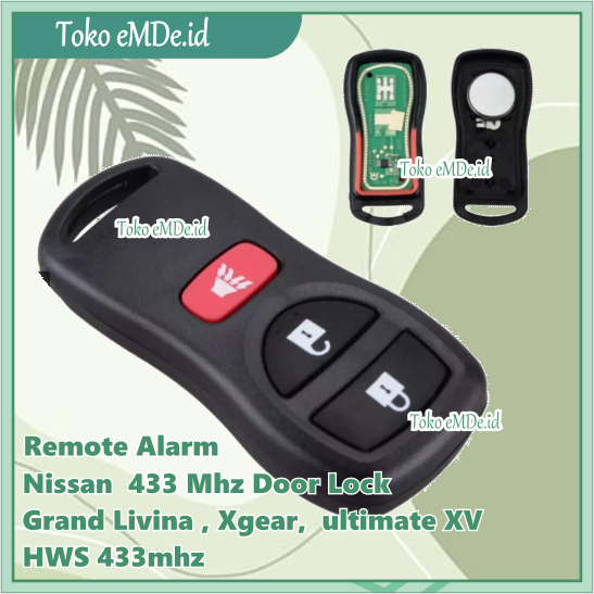 remote alarm nissan grand livina Xgear ultimate XV HWS 433mhz