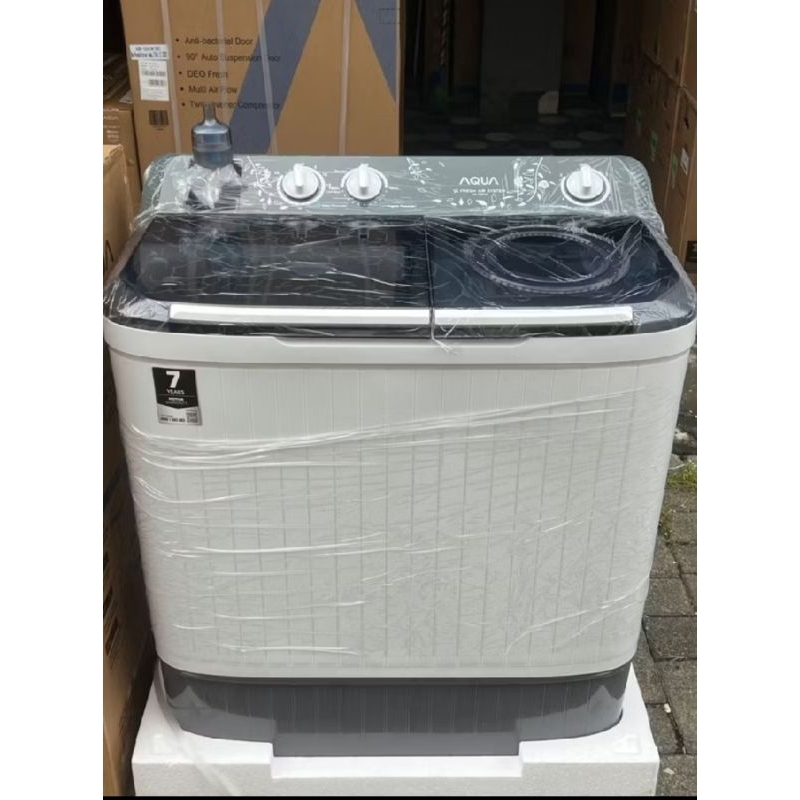 Mesin Cuci Aqua 2 Tabung 10 Kg qw 1030 ht garansi resmi promo