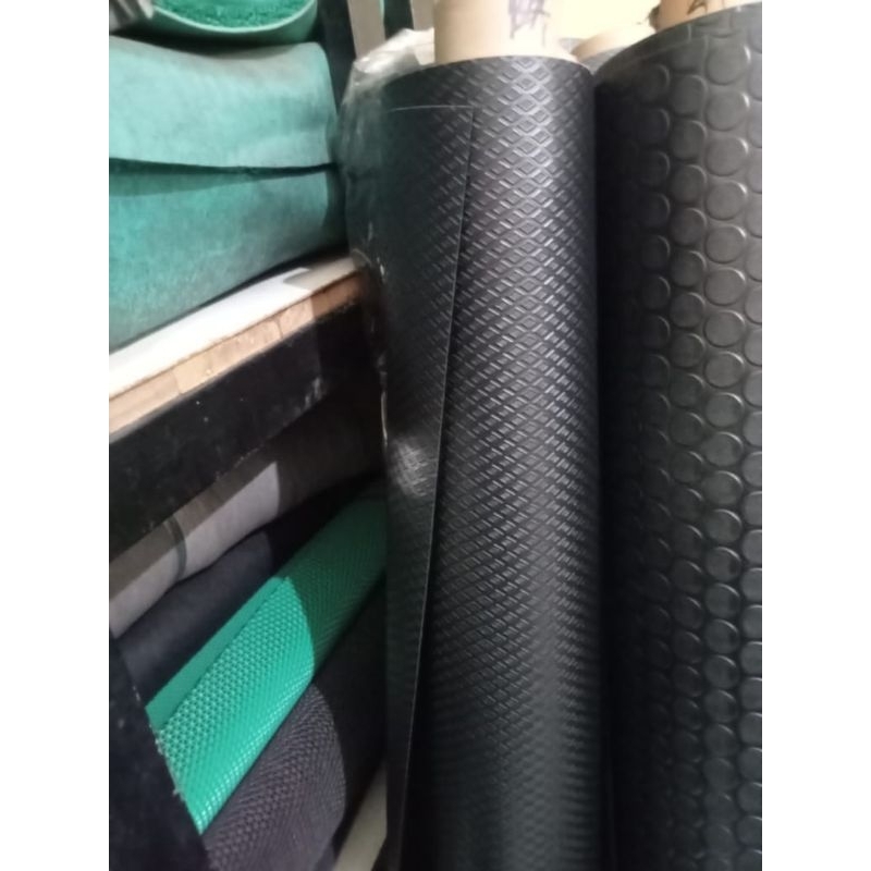 karpet pvc / vinyl motif wajik hitam 1,5mm 137cm x25m