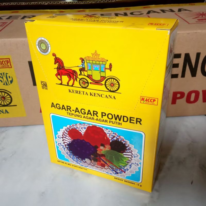

Agar Agar Kereta Kencana 1 Box / Agar Agar Kereta Kencana 1 Box Isi 12 / Agar Agar Kencana Murah