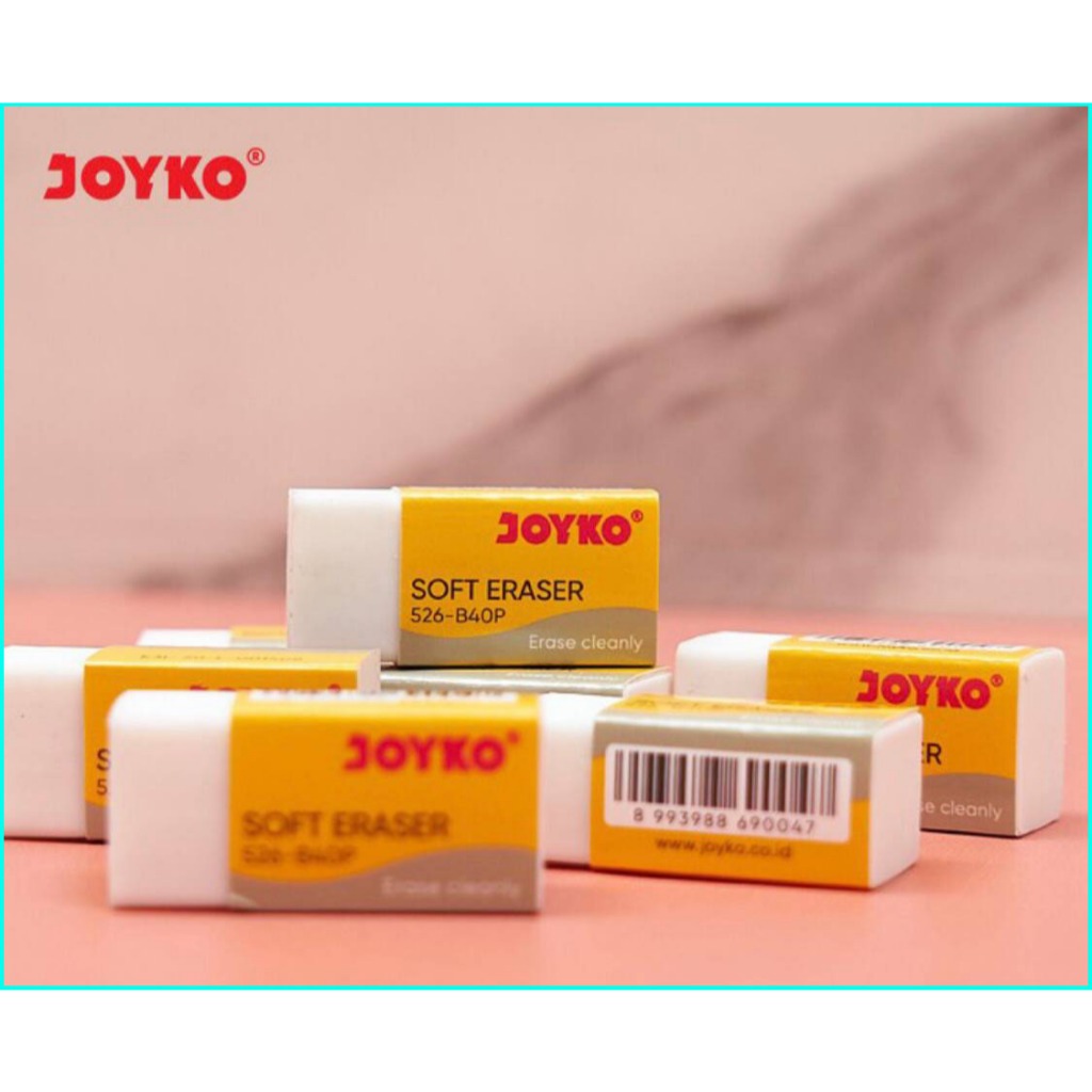

(5 PCS) Penghapus Pensil Joyko B 40 Kecil / Eraser 526-B40P Putih / Stip Pencil B40 Putih