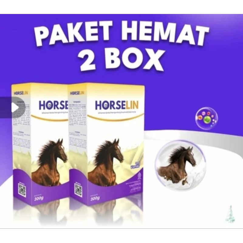

HORSELIN™ 100% Original Susu Kuda Liar Sumbawa (PAKET 2 Box) 200Gr Susu Bubuk Nyeri Sendi BPOM