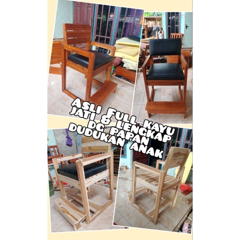 FULL KAYU JATI KURSI PANGKAS RAMBUT . KURSI POTONG RAMBUT . KURSI BARBERSHOP. KURSI SALON. KURSI BAR