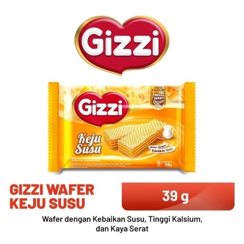 

Gizzi Wafer Keju Susu 1 pack isi 10 pcs
