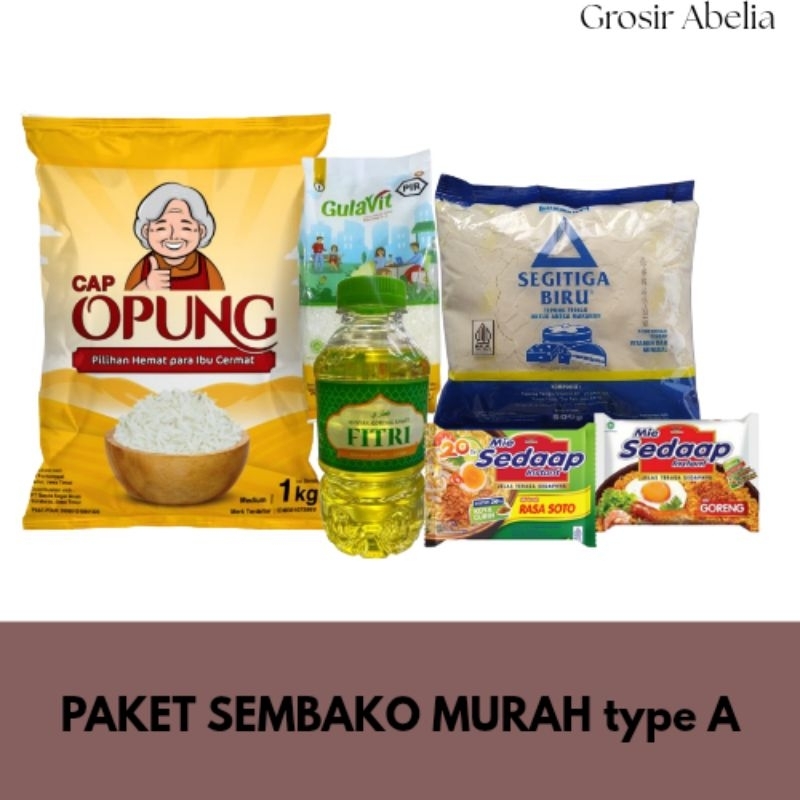 

PAKET SEMBAKO TERMURAH (Type A) BERAS GULA MINYAK