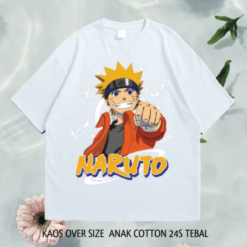 Naruto Kaos Anak oversize Gambar Naruto bahan premium