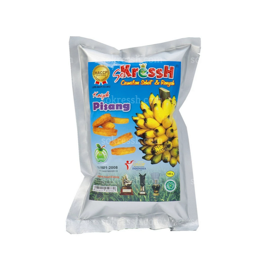 

KRIPIK PISANG 100 GRAM SOKRESSH RENYAH KRIUK