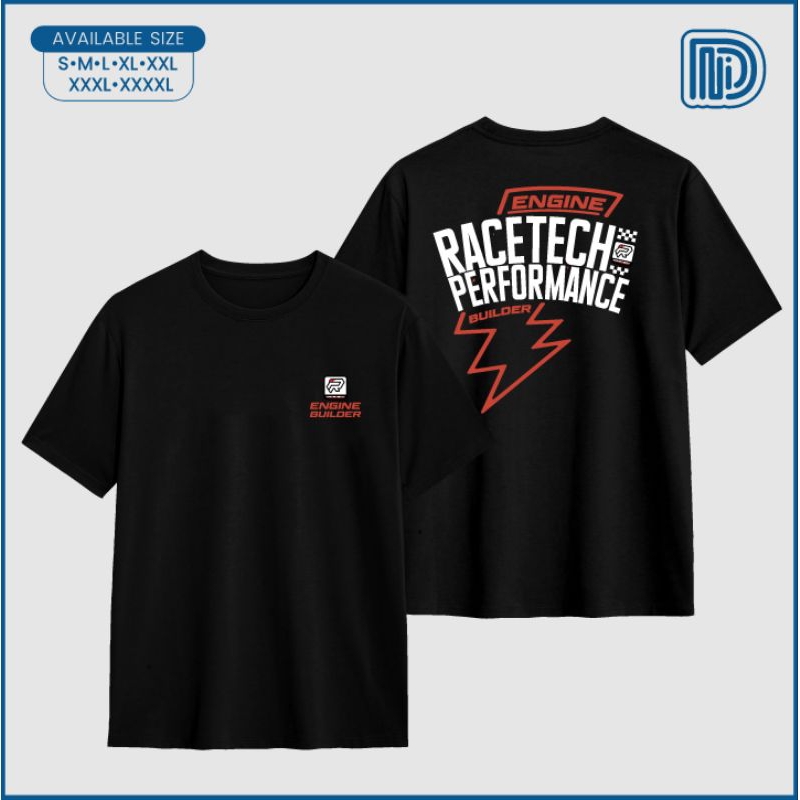 Tshirt Kaos Engine Builder Racetech Performance Lengan Pendek 24s