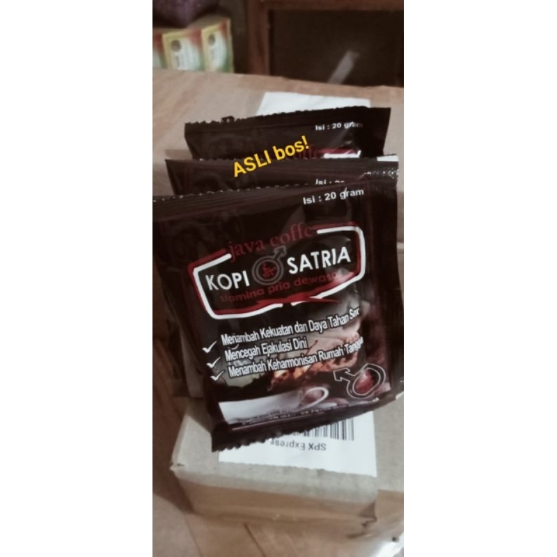

KOPI SATRIA (Java coffe)STAMINA PRIA kemasan renceng, 1renceng isi 5sachet