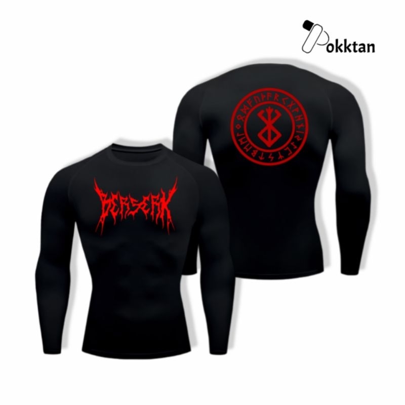Kaos Olahraga Compression Shirt Long Sleeve Berserk v3 / Kaos Olahraga Kompresi Ketat Lengan Panjang