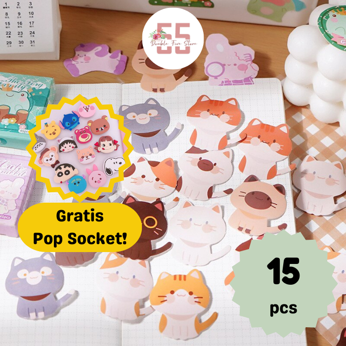 

Sticker Aesthetic Dekorasi Jurnal Scrapbook Motif Kartun Lucu - 099