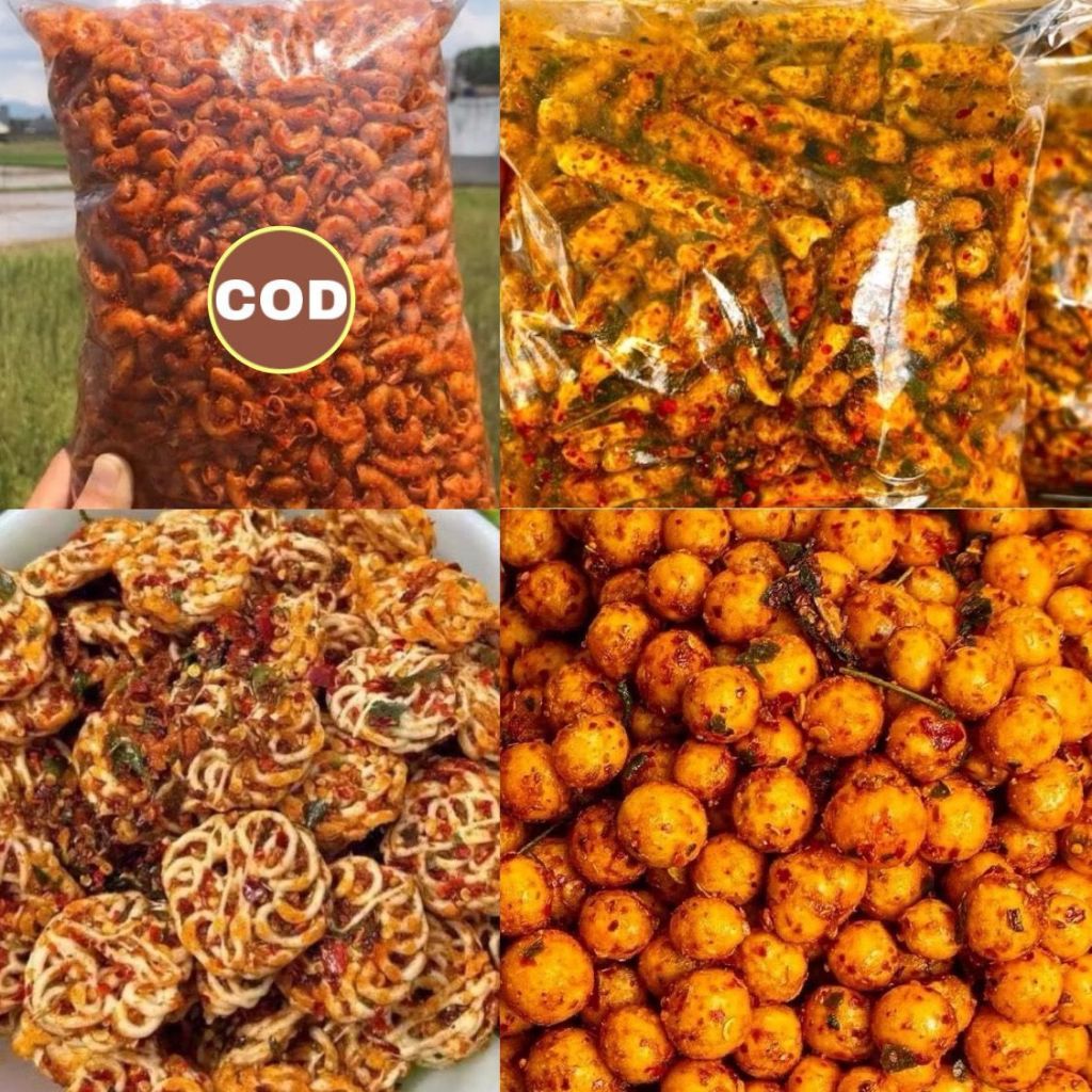 

LANGSUNG KIRIM Cemilan Pedas Basreng Pedas Daun jeruk - Makaroni Pedas Daun Jeruk - Kerupuk Seblak Rafael Kering Pedas Daun Jeruk