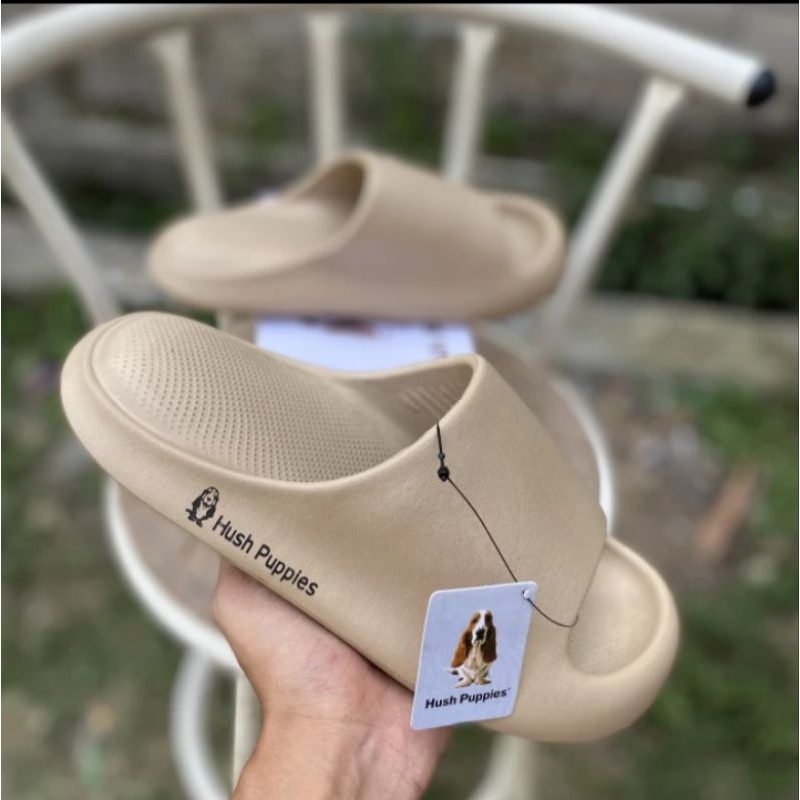 Sandal Slide Hush Puppies Cream Sandal Posee Cowok Hush Puppies Karet Terbaru
