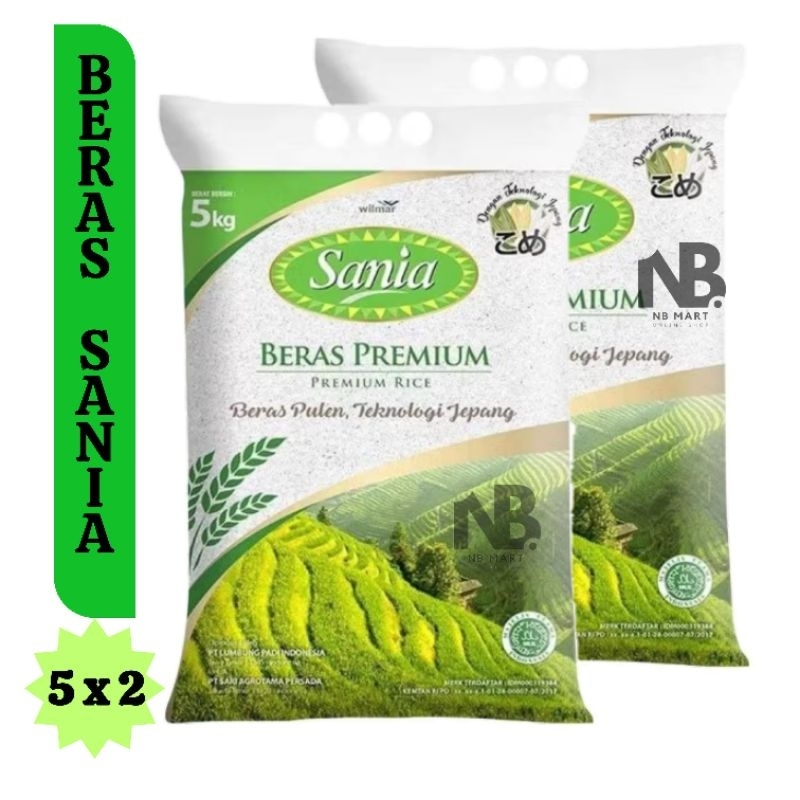 

NNMart - Beras kemasan 5kg x 2 Sania Pinpin Kota Parianom
