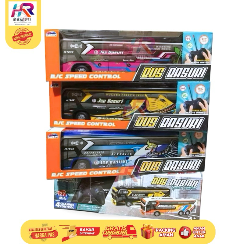 MAINAN Anak RC BUS BASURI TELOLET 6176D Remote Control Basuri RC Bus Telolet Suara Telolet