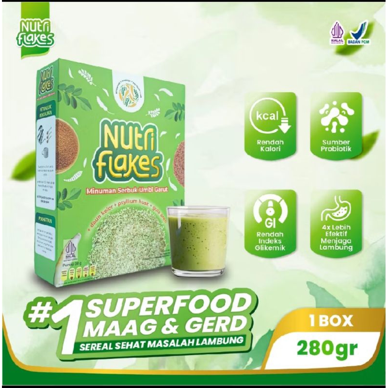 

0 Nutriflakes Sereal Umbi Garut Terapi Asam Lambung Maag Kronis Sumber Vitamin & Serat