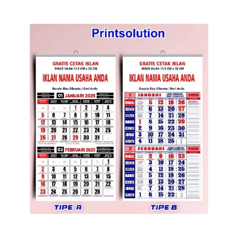 

Kalender Dinding 2025 Berhadiah handphone atau dana bila beruntung