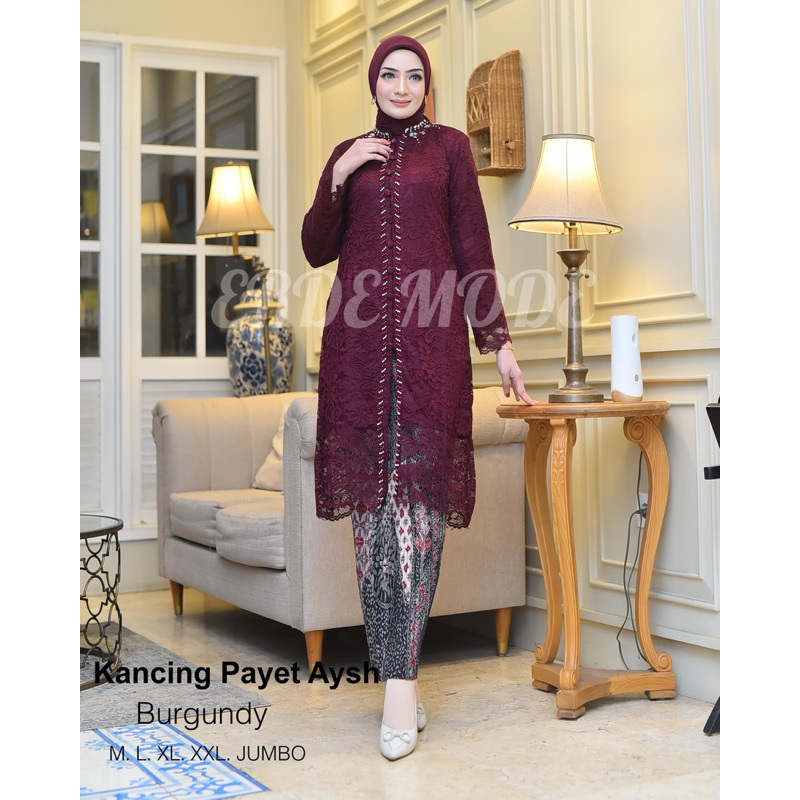 NAYA KEBAYA - Tunik Brokat RD Tunik Brokat Payet Premium Kebaya Kondangan Jumbo