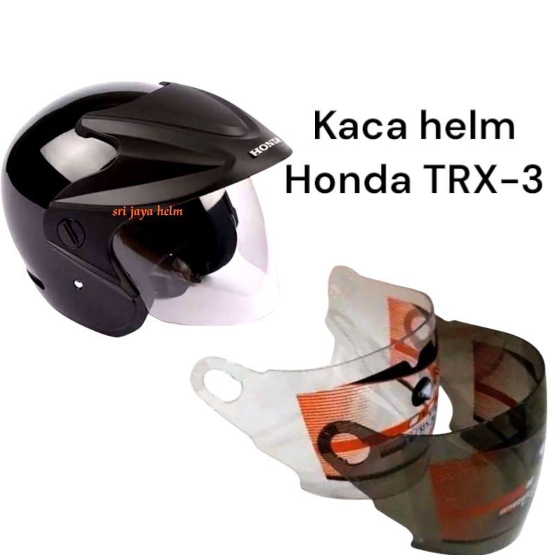 NDR1 kaca helm Honda TRX-3 halfface NDR bening smoke pelangi silver motorcycle helmet