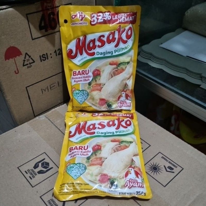 

Masako bubuk penyedap rasa ayam isi 123gr dan 250gr