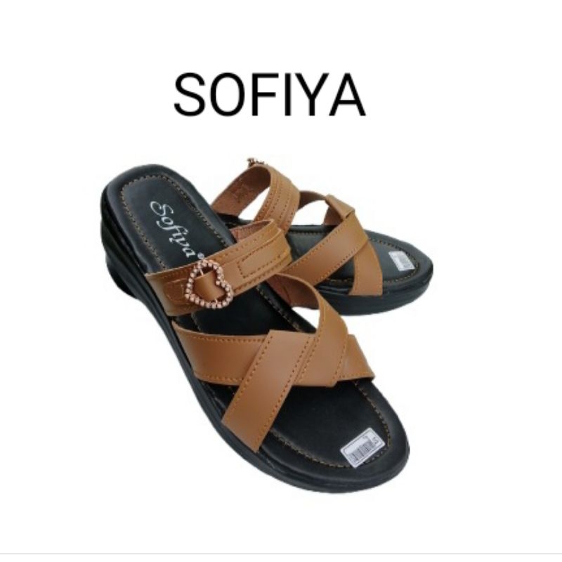 SOFIYA Sendal Wedges Rindi Wanita YUMNA Terbaru Cantik dan Elegan