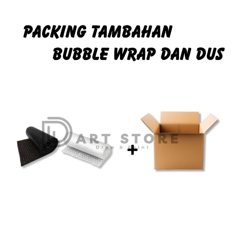 

Packing tambahan bubble wrap dan kardus