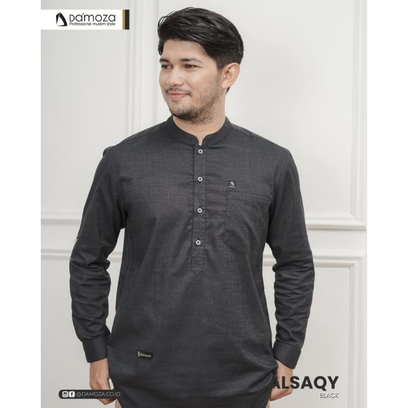 Koko Mutif Alsaqy Baju Koko Pria Dewasa Lengan Panjang Simple