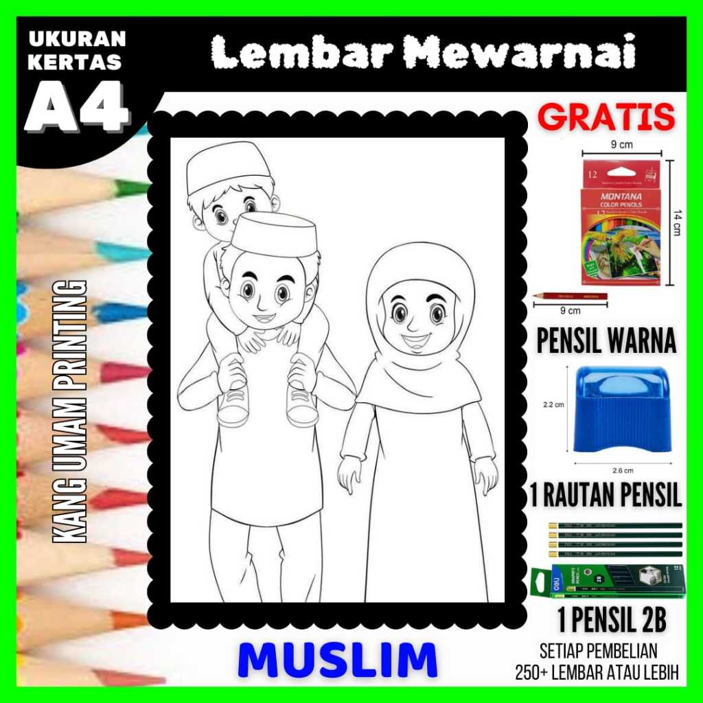 

Lembar Mewarnai Gambar Anak Sholeh / Muslim Semua Usia Bagian 02, Gambar Sketsa, Kertas Mewarnai