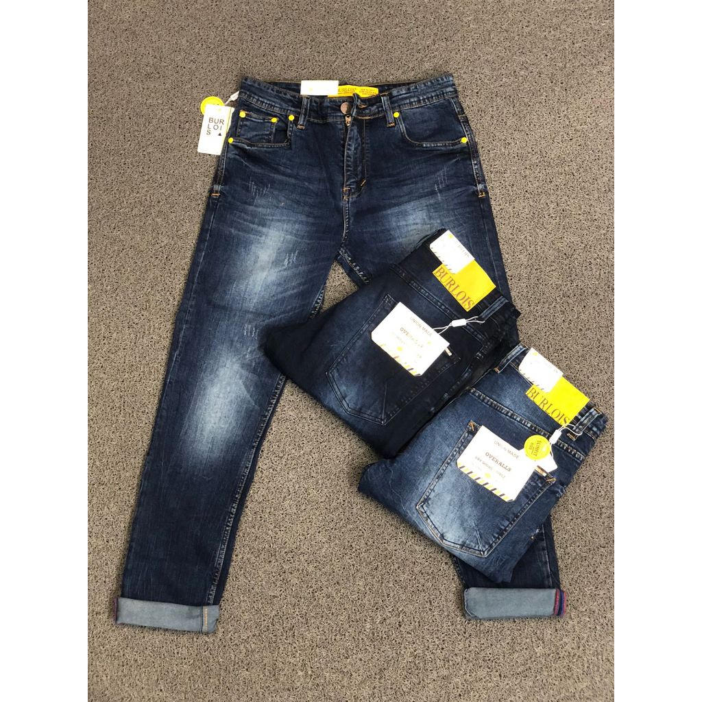 celana panjang slimfit burlois (melar) sobek /celana ripped burlois