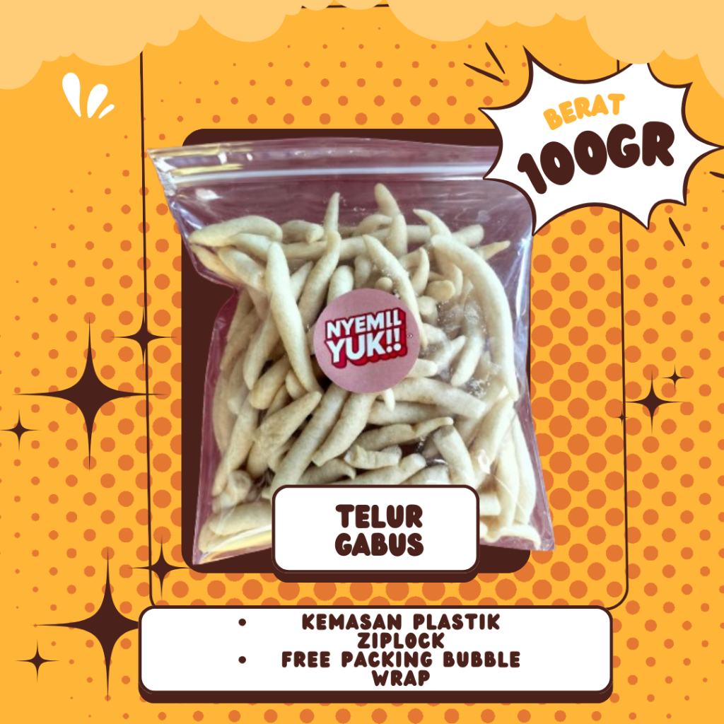 

Telur Gabus Original 100gr | Camilan Gurih Renyah Jadul Favorit - Nyemil Yuk!!