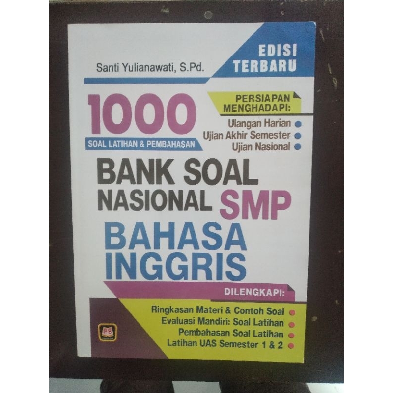 BUKU 1000 SOAL LATIHAN & PEMBAHASAN BANK SOAL NASIONAL BAHASA INGGRIS SMP