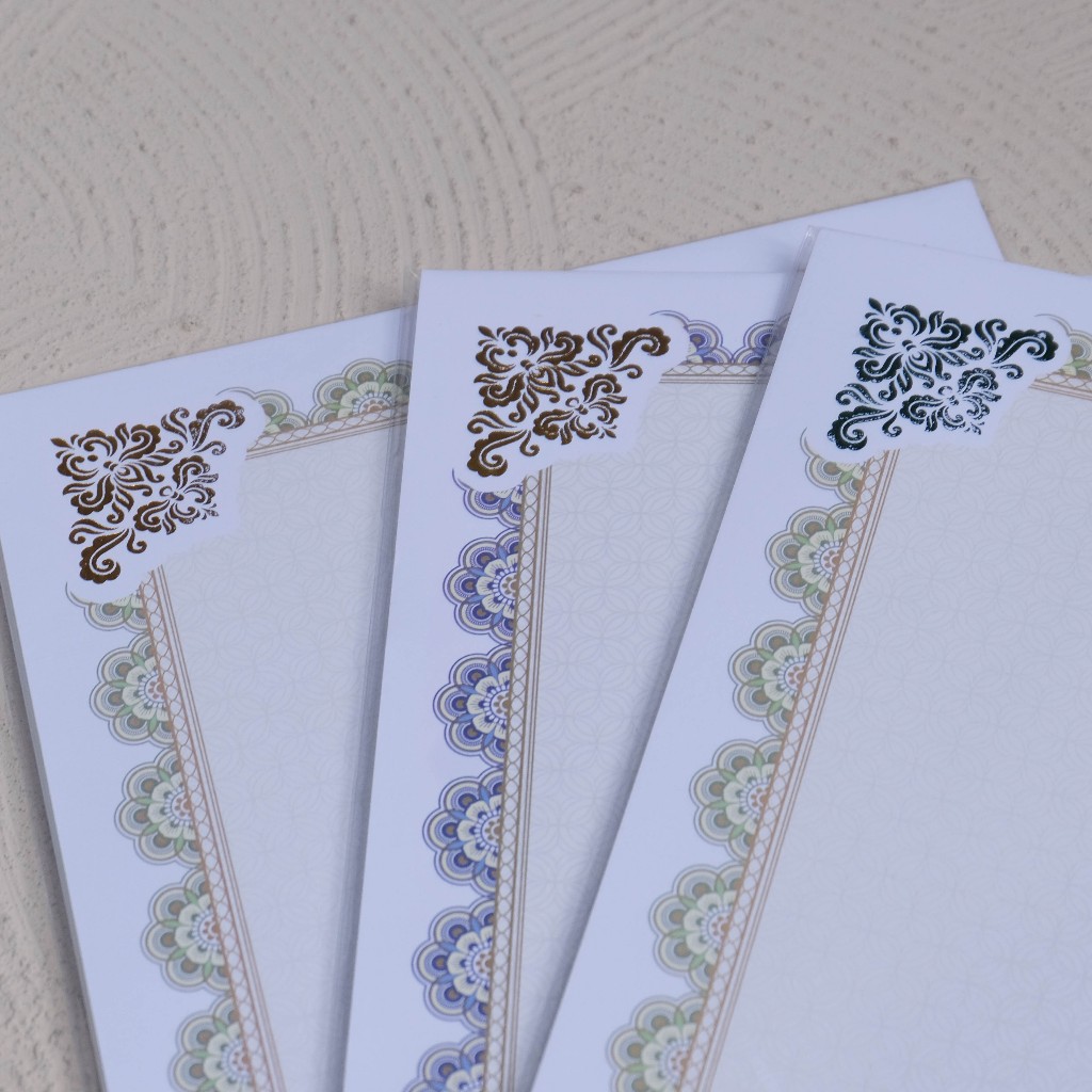 

HJK Blanko / kertas piagam sertifikat folio Simpaty foil sudut warna