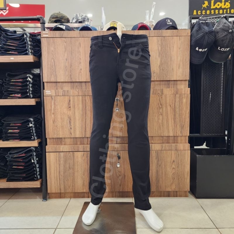 LOIS ORIGINAL celana jeans panjang pria slimfit stretch hitam SLS107H