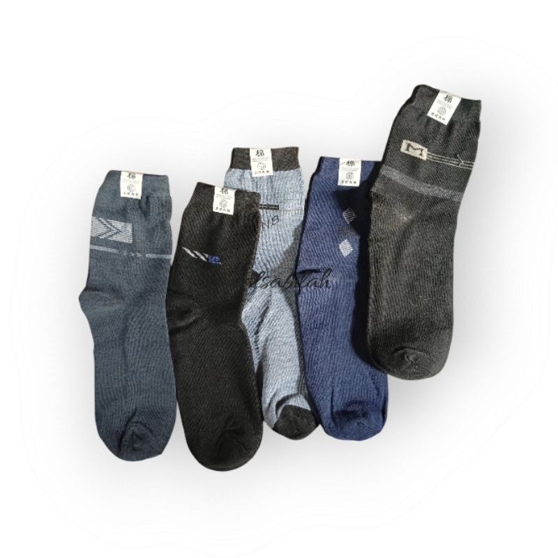 (3 Pasang) kaos kaki cowok keren motif kantoran