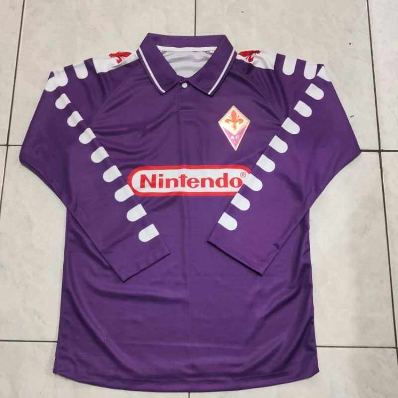 JERSEY VINTAGE FIORENTINA HOME 1998-99 JERSEY RETRO/JERSEY FUTSAL, LENGAN PANJANG