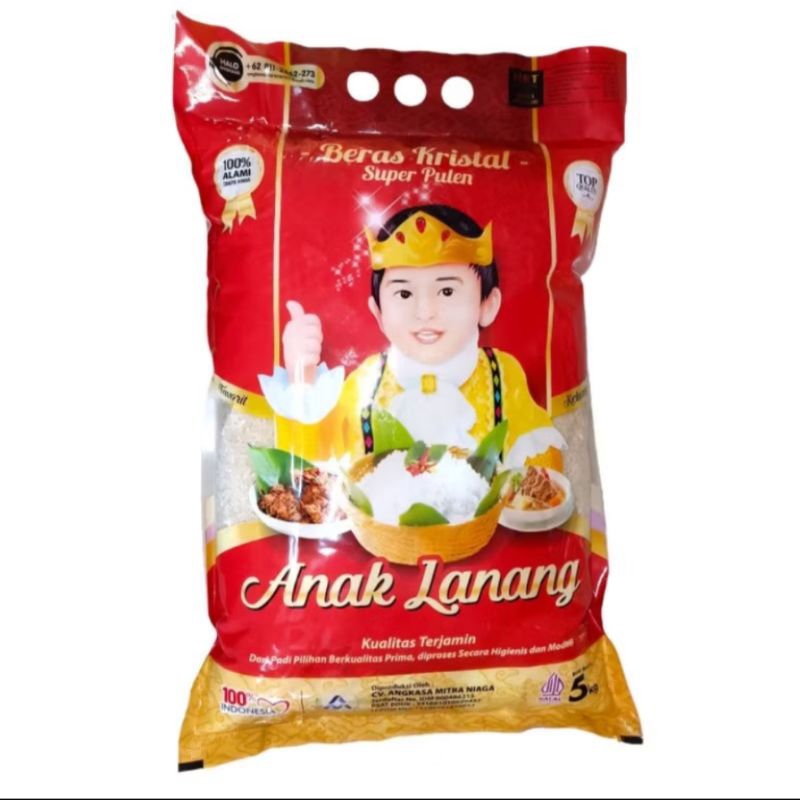 

Beras anak Lanang dan beras arek Star kemasan 5kg