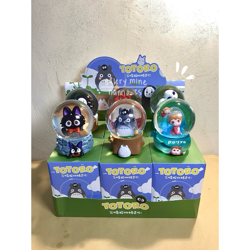 (READY STOCK) BLIND BOX GHIBLI MUSIC GLOBE TOTORO PONYO CALCIFER MUSIC BLIND BOX SNOW GLOBE