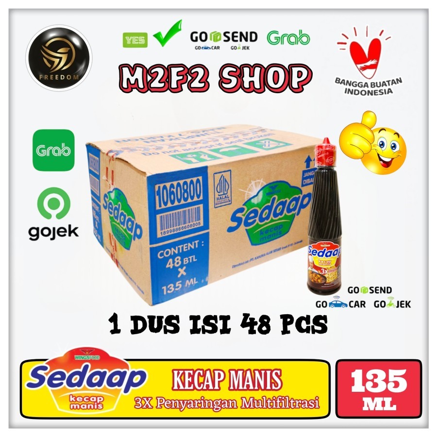 

Sedaap Kecap Manis Botol Kecil Plastik Pet - 135 ml Kemasan Karton (Khusus Bluebird/Gosend/Grab)